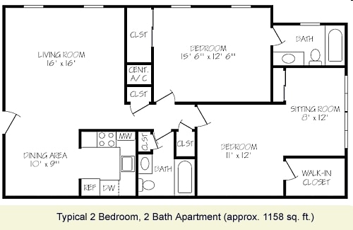 2BR/2BA - King Phillip Apartments