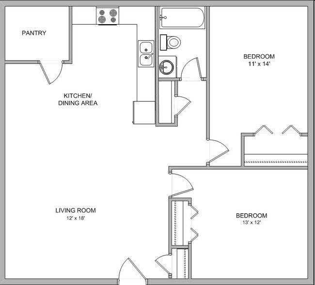 2BR/1BA - Highland Downs