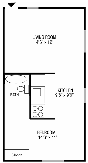 1 Bedroom Standard - Benton Gardens