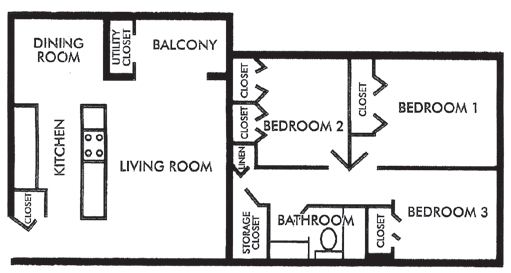 Floorplan - Village at Lakeview Apartments