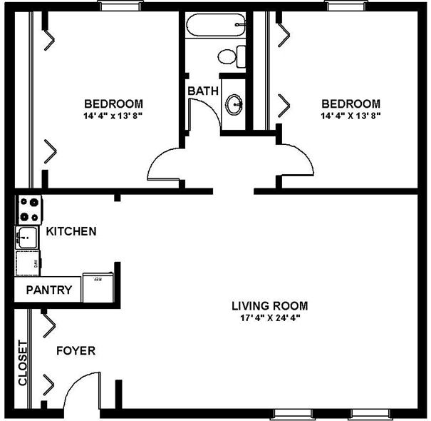 Two Bedroom D - Provincial North Apartments