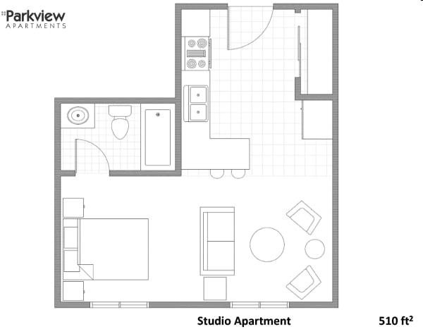 Studio - Parkview Apartments