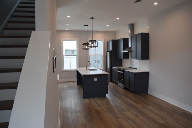 Kitchen and living - 1233 Cushenberry Ln