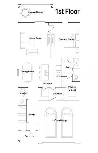 first floor plan - 2505 Leonia Ln