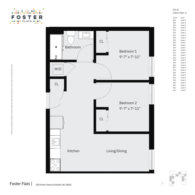 Floorplan - Foster Flats