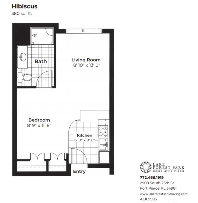 Floorplan - Lake Forest Park- Senior Living at Ease
