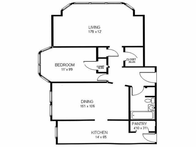 Floorplan - 425-431 N. Humphrey Ave.