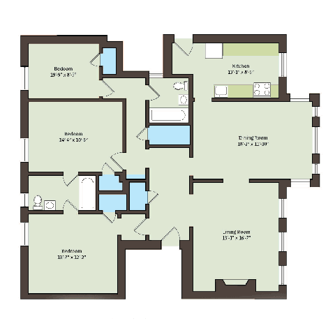 Floorplan - 1101 E. Hyde Park Boulevard
