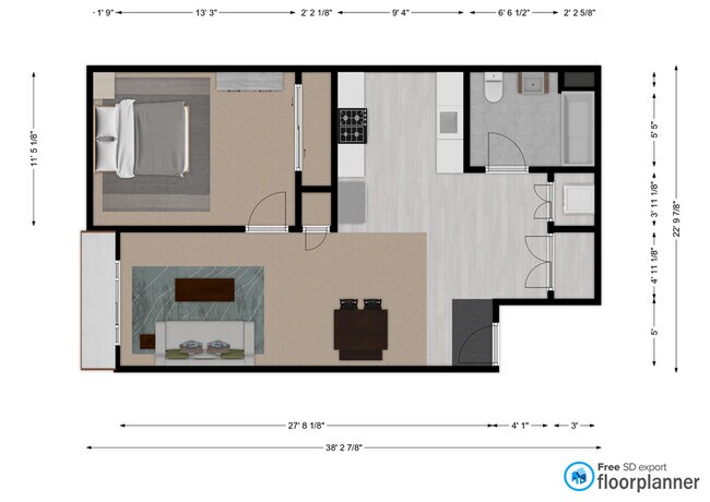 Floor plan 09 - 659 sq feet - The Artisan
