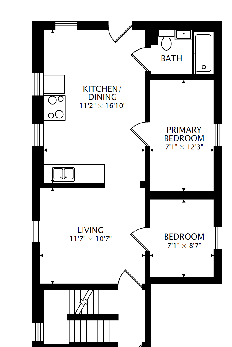 Unit Dimensions - 2455 W Cortland St