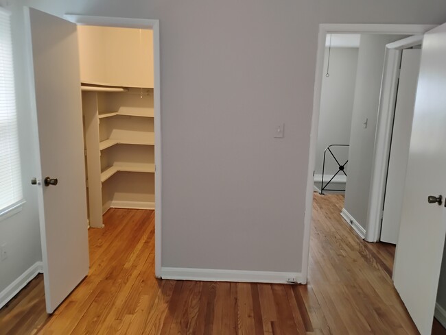 Master bedroom walk-in closet and view of hallway - 1711 Norton Rd