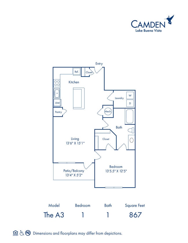 Floorplan - Camden Lake Buena Vista