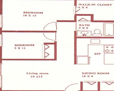 2BR/1BA - Woodsview Manor Apartments