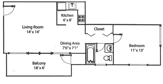 Floorplan - Ashton Square Apartments