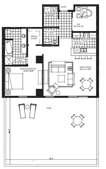 1BR/1.5BA - The Mark
