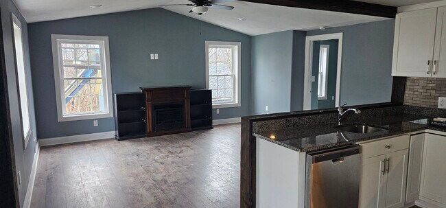 3208 #2 familyroom fireplace - 3208 East Ave