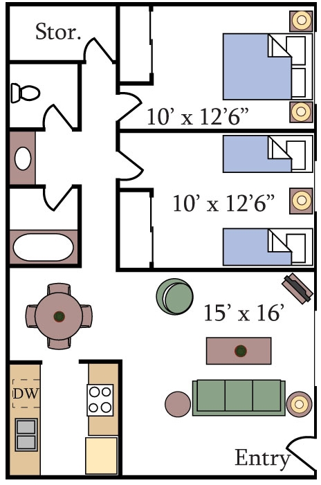 2BR/1BA - Aggie Square Apartments