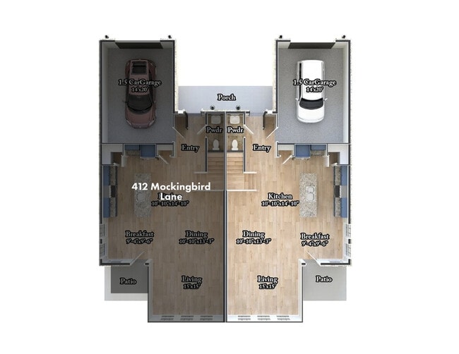 Floorplan - 412-414 Mockingbird Ln