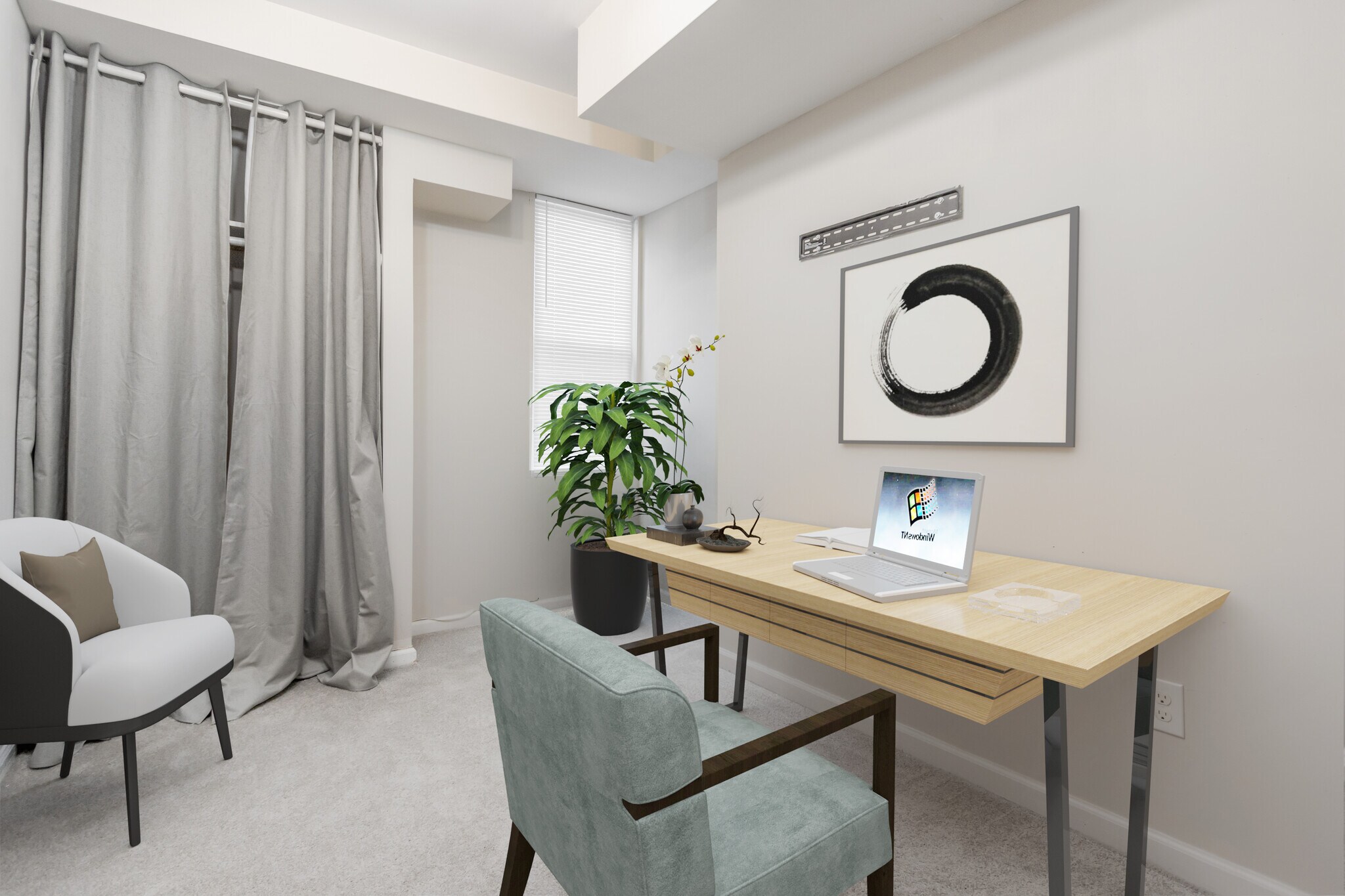 Virtually Staged - Bedroom 2 - 1235 N Bond St