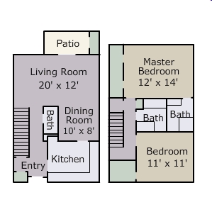 2BR/2.5BA - 9000 Westfield Apartments