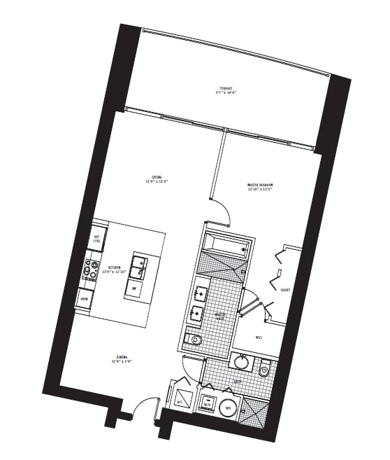 1BR/2BA - 900 Biscayne