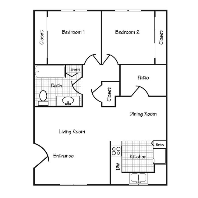 2 Bed 1 Bath - Brentwood Village