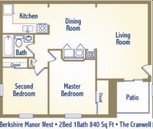 2BR/1BA - Berkshire 54