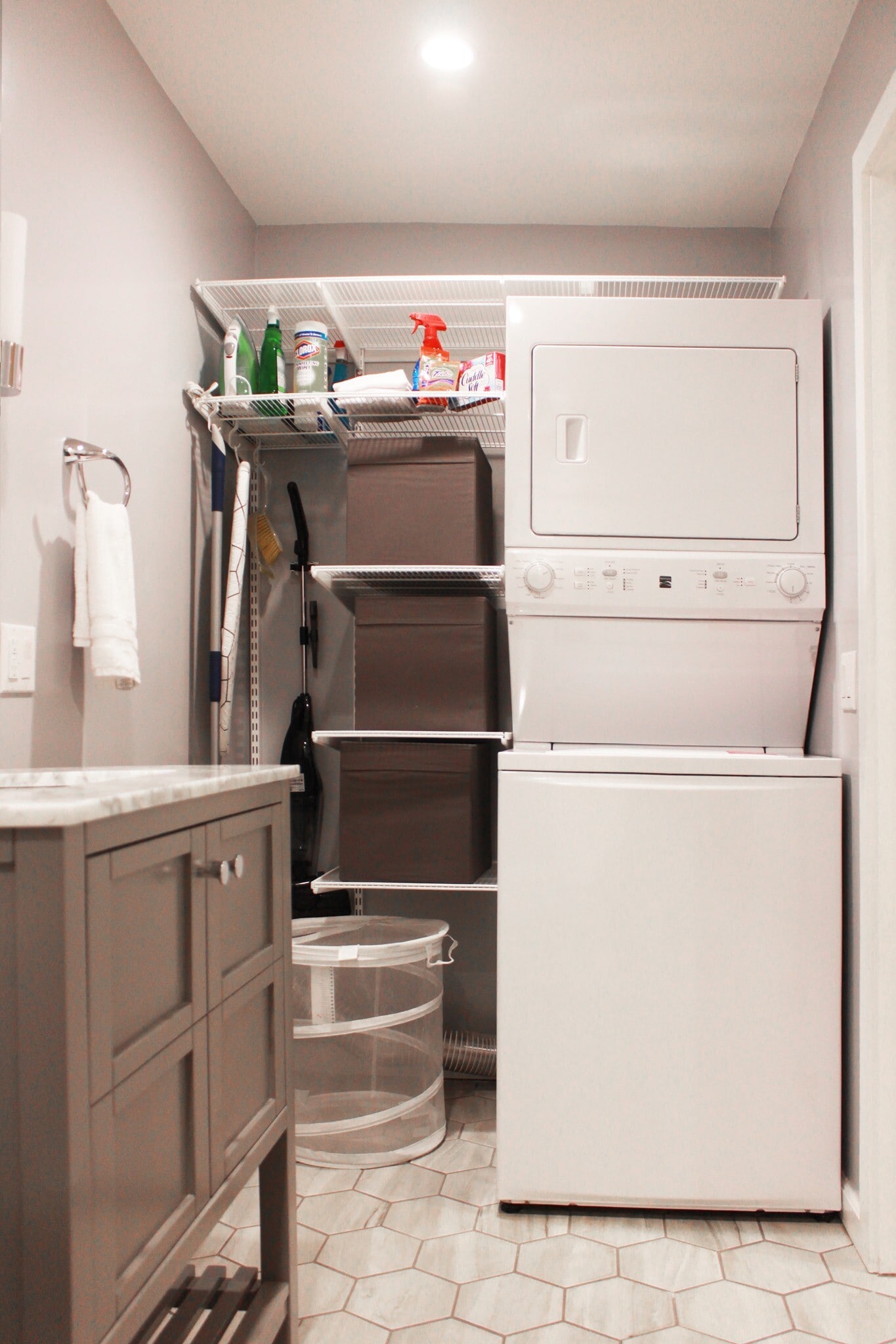 Laundry area inside bathroom. tag - 2147 S Orange Dr