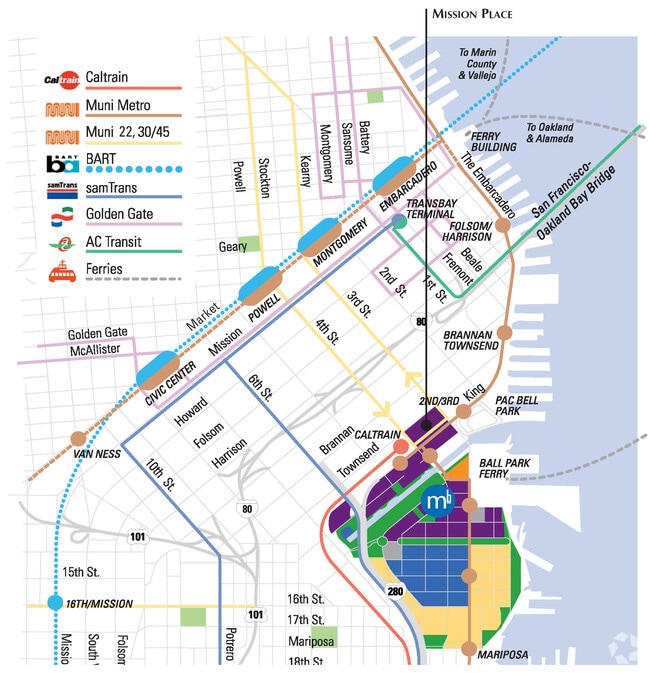 Transportation Map - 250 KING Apartments
