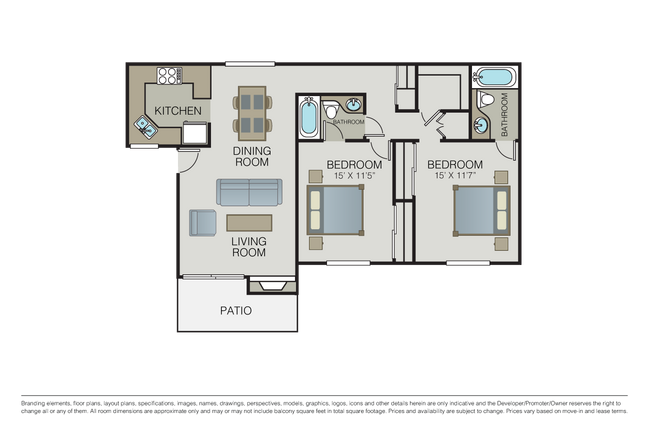 Floorplan - Foothill - Twin Creeks Condos