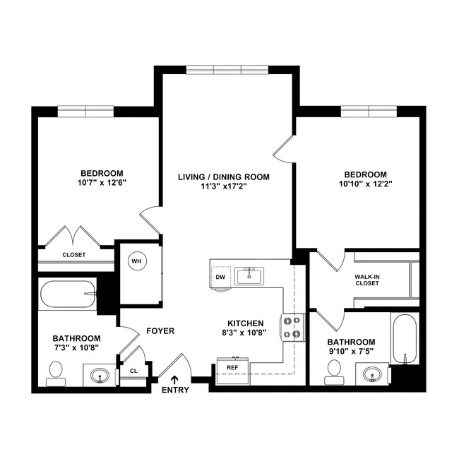 Foxglove - 2 Beds, 2 Baths, 863-973 sq. ft. - Oakwood Meadow Senior Residences