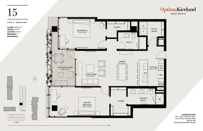 Floorplan - Optima Kierland Apartments