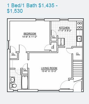 1 Bed 1 Bath - 276 Nassau