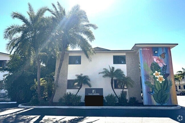 Entrance to Community - Plaza Gardenia Apartments