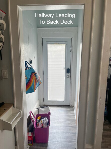 Hallway to GRAND BACK DECK - 506 Silver Beach Ave