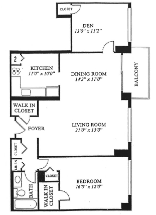 1BR/1BA - The Promenade