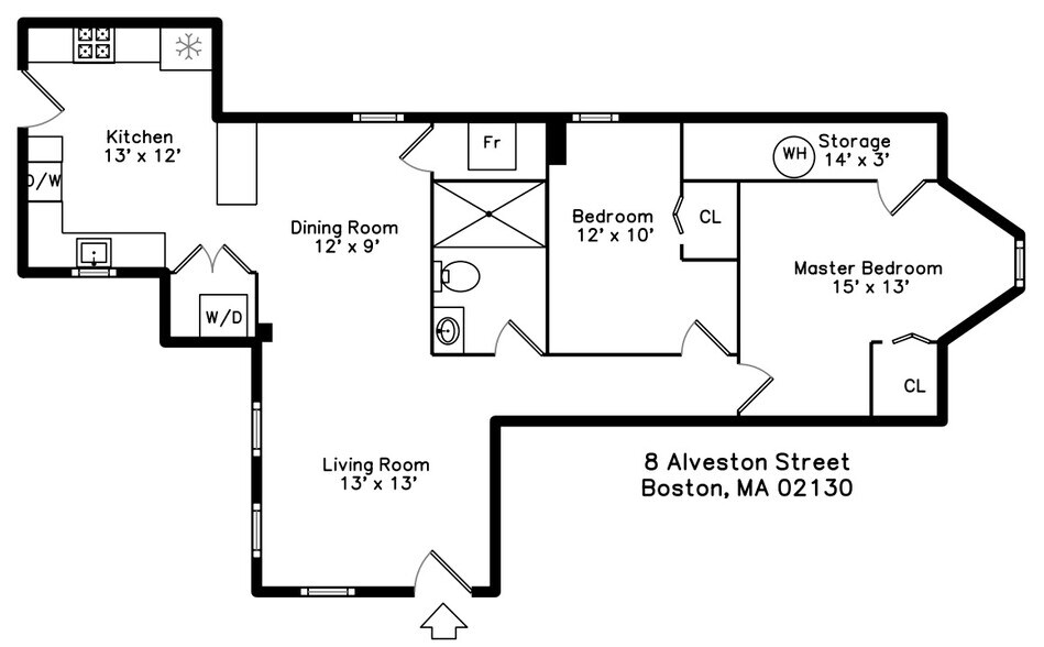 Floor plan (dimentions approximate) - 8 Alveston St
