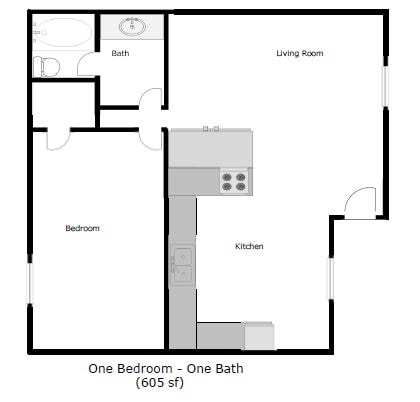 1BR/1BA - Shelfield Apartments