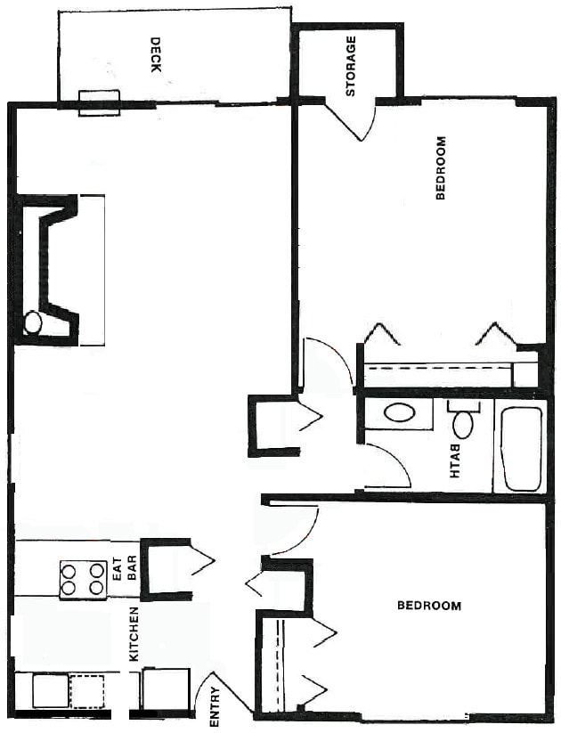 Sm 2 bed 1 bath - University Village Apartments