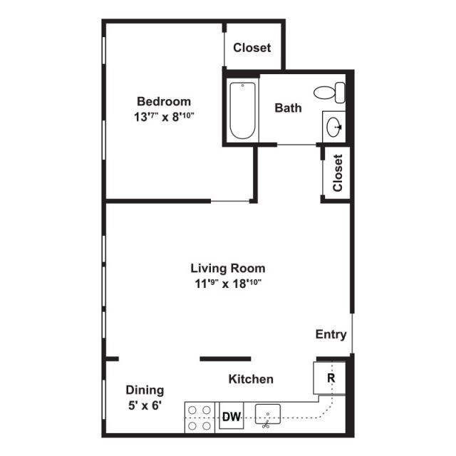 One Bedroom - West Park Apartments