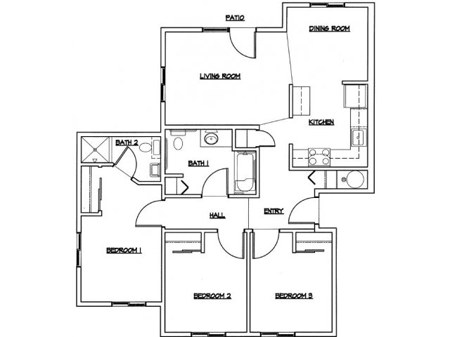 3BR/2BA - Salmon Run Apartments