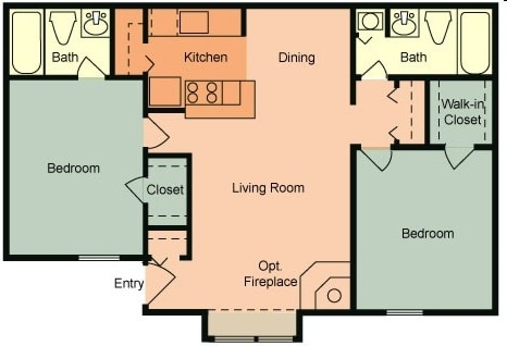 2BR/2BA - Park South Apartments - Demolished