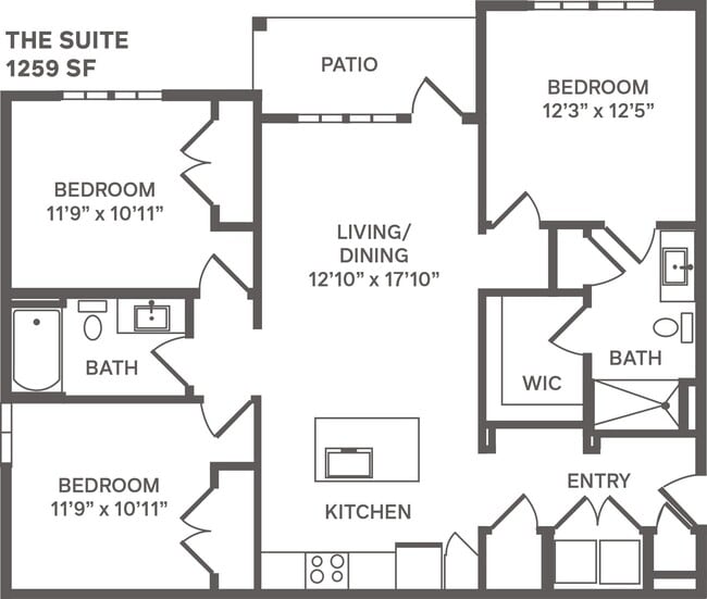 Floorplan - The Garrison Luxury Apartments