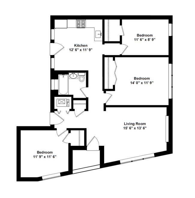 Represents the 1,205 SQFT apartment in the 3404 building - Maynard At Elaine Place
