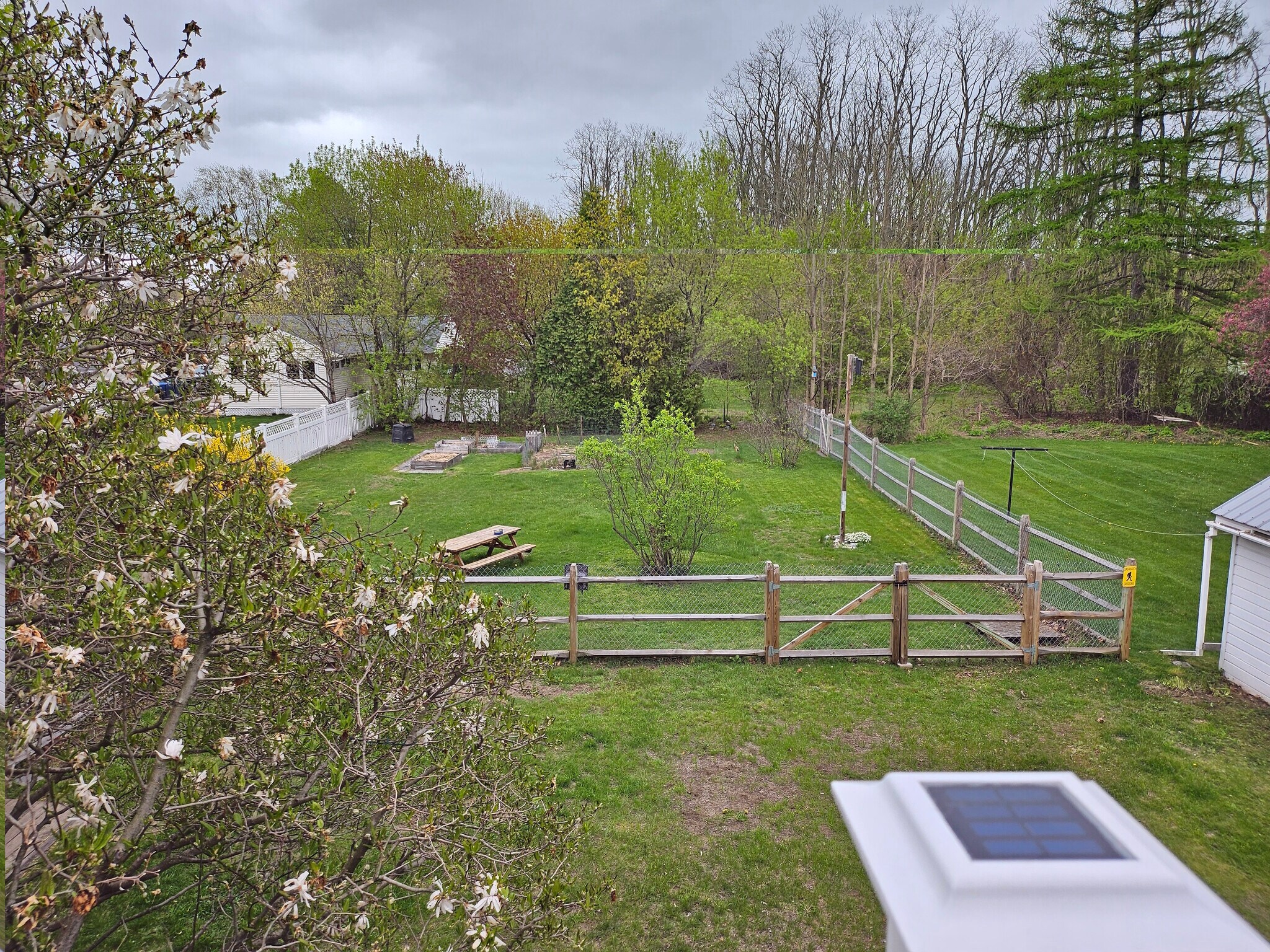 View of the yard from Apartment Porch - 132 Hinesburg Rd