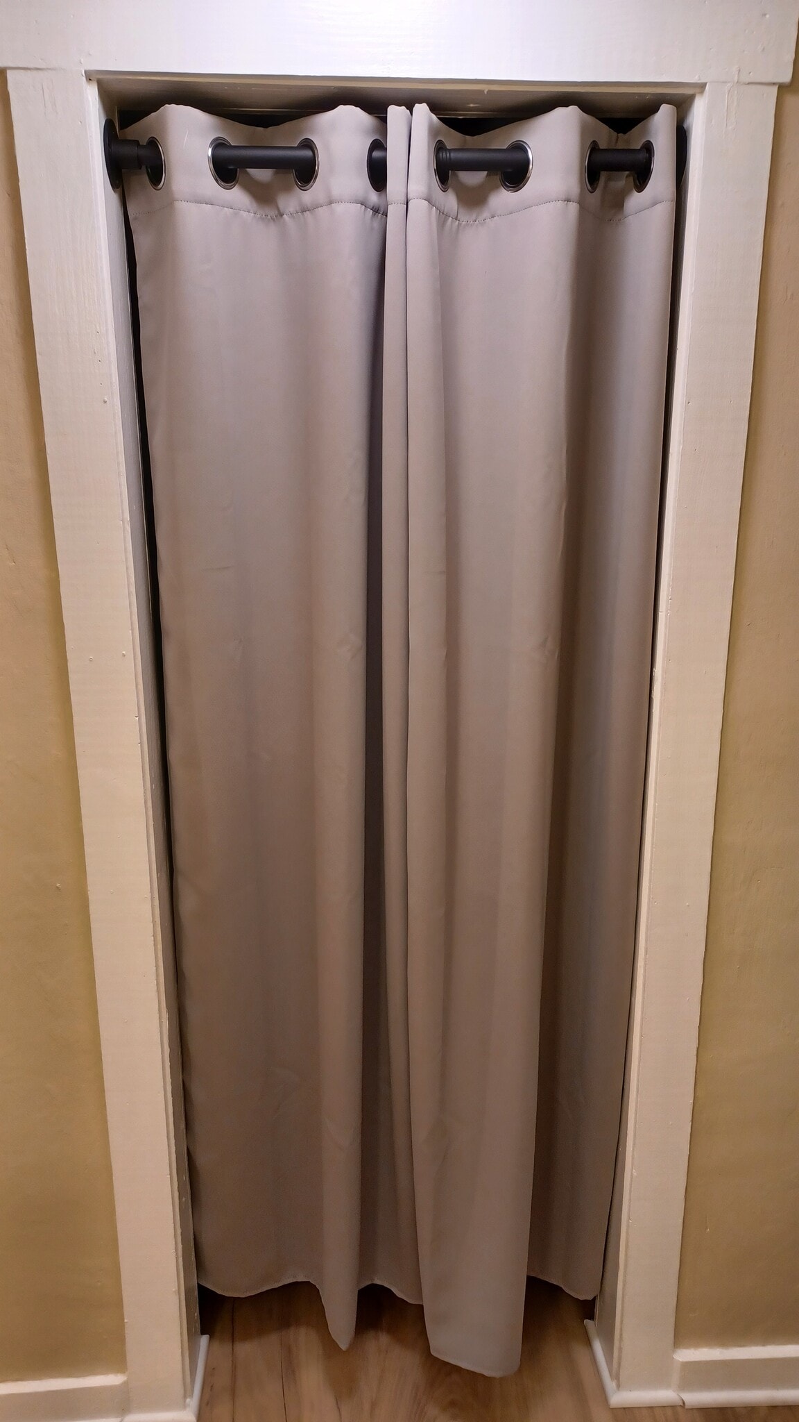 Closet curtain - 116 Railroad Ave