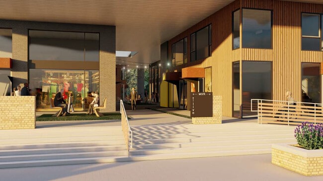 Besa walkup entry, Retail - Besa Monona