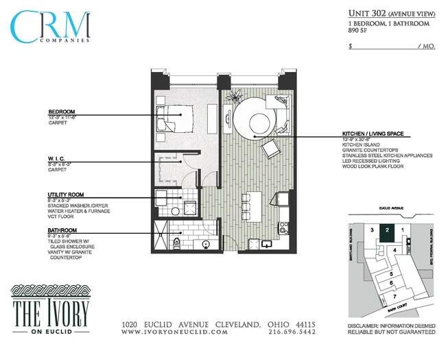 Floorplan - Ivory on Euclid