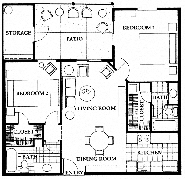 Floorplan - Silver Cliffs Apartments