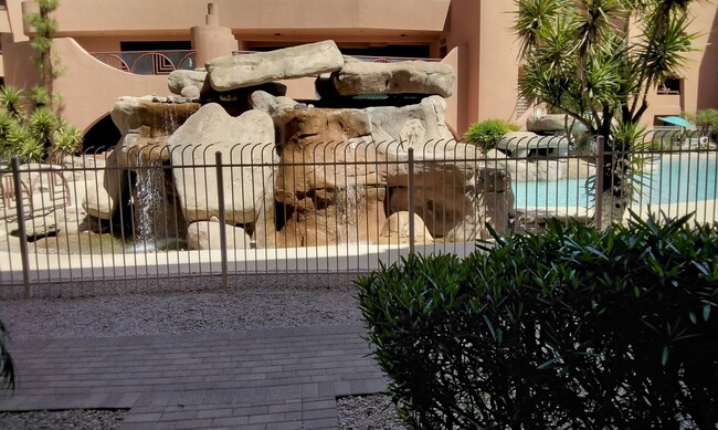 Living Room View of Waterfall - 4303 E Cactus Rd